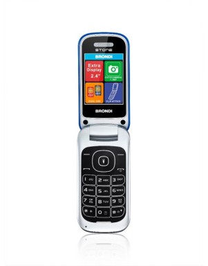 BRONDI STONE+ ITALIA BLUE Dual Sim, LCD 2,4, Fotocamera 1.3 mpx, Memoria Espandibile, Apertura a FLIP