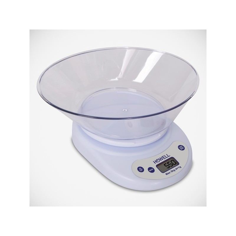 HOWELL Bilancia digitale da cucina 5 kg.