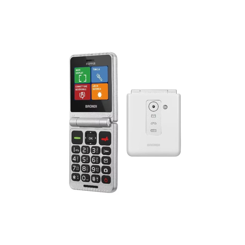 BRONDI BRONDI FLIPPER WHITE METAL ITALIA Apertura a Flip