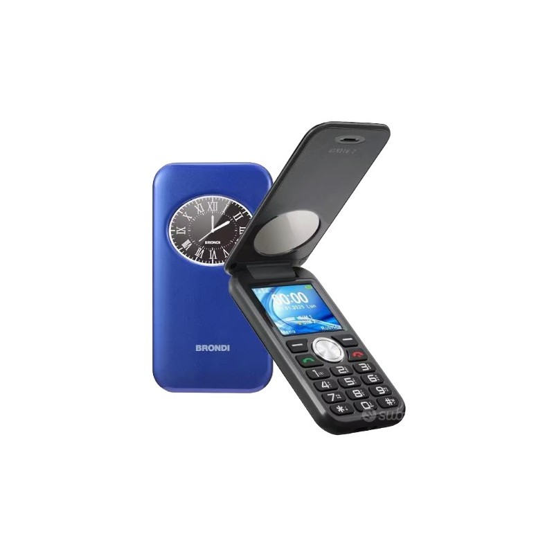 BRONDI WINDOW 2 ITALIA BLUE METAL, Dual Sim, Display 1,77 Fotocamera 1.3mpx, Memoria Espandibile, Apertura a FLIP