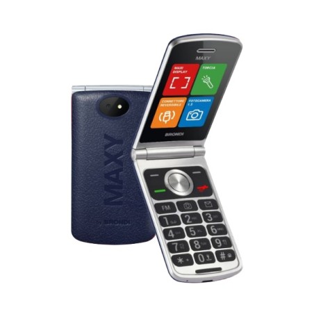 BRONDI MAXY ITALIA DARK BLUE, Apertura a Flip, Display 3 '' Quadri Band - Foto 1,3 Mpx, Bluetooth 2.1 - Dual SIM