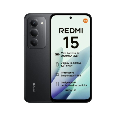 XIAOMI REDMI 15 6/128GB Global Black Con Alimentatore