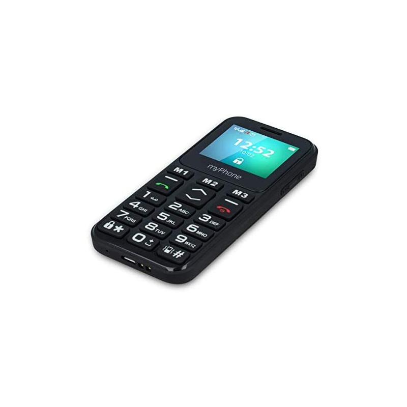 MYPHONE HALO MINI 2 NERO, Display 1.77'', Bluetooth, FM RADIO, Tasto SOS, Base per ricarica batteria