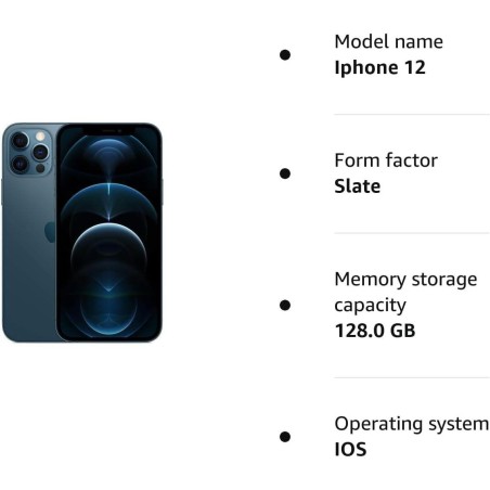 APPLE IPHONE 12 Pro Max 512GB Blue Grado A+ Ricon.
