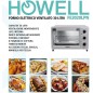 HOWELL Forno 30 lt. Ventilato con luce pareti smaltate Silv