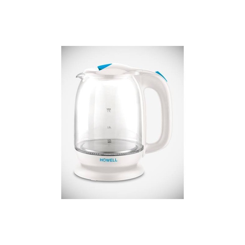 HOWELL Bollitore elettrico in vetro 1,7 lt
