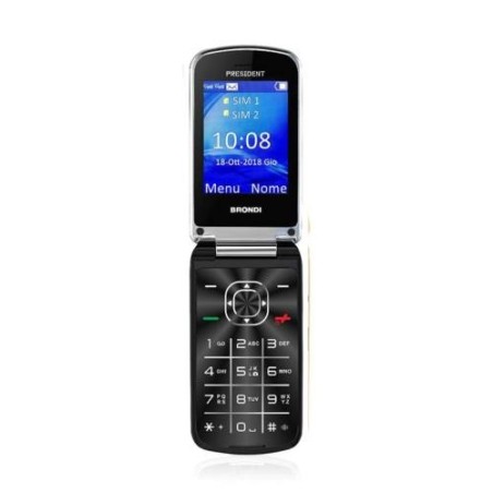 BRONDI PRESIDENT ROSSO Apertura a Flip, Display 3 '' Quadri Band - Foto 1,3 Mpx, Bluetooth 2.1 - Dual SIM