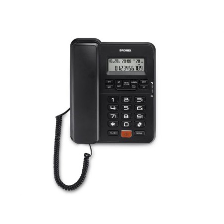 BRONDI BRAVO 90 Telefono analogico NERO Identificatore di chiamata