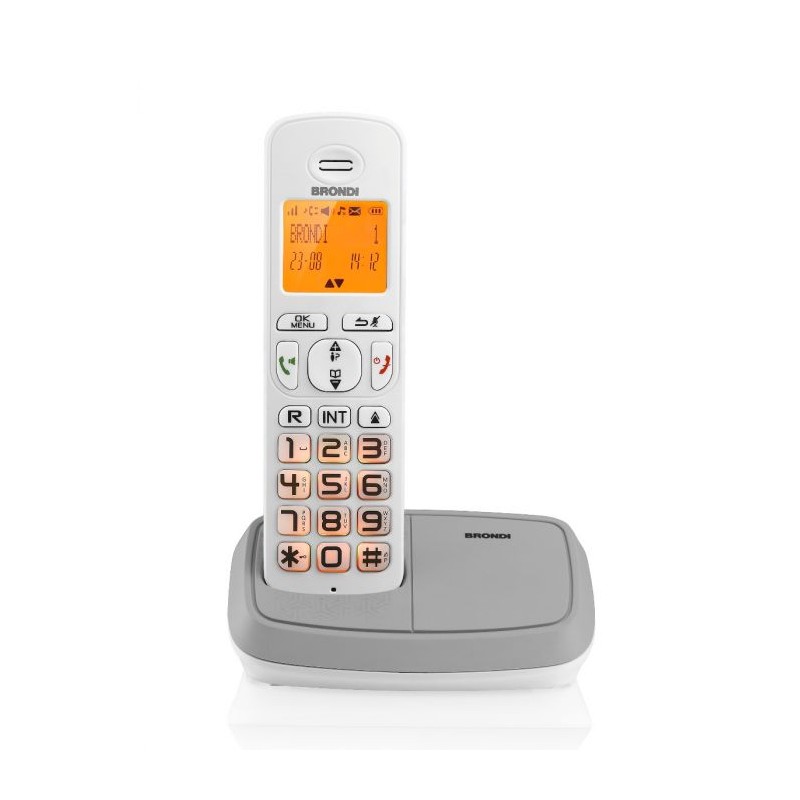 BRONDI BRAVO PLATINUM BLACK/SILVER TELEFONO CORDLESS