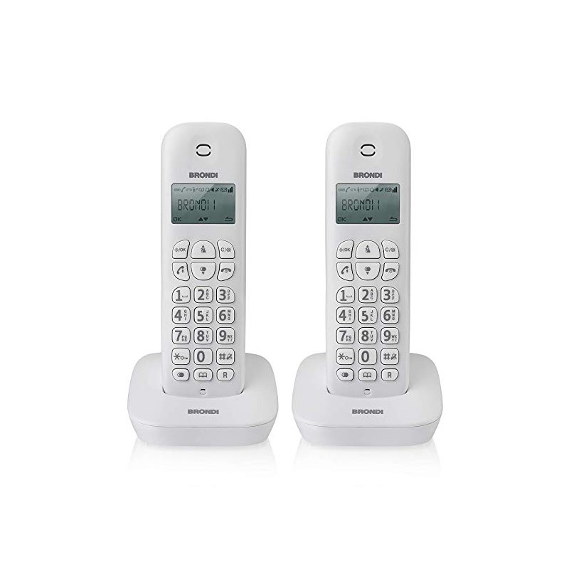 BRONDI GALA TWIN BIANCO/GRIGIO DUE TELEFONO CORDLESS