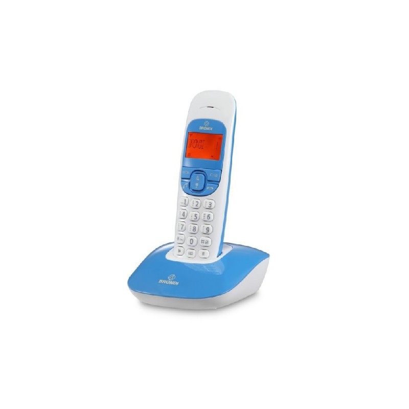BRONDI NICE Arancio TELEFONO CORDLESS Grande display illuminato Vivavoce