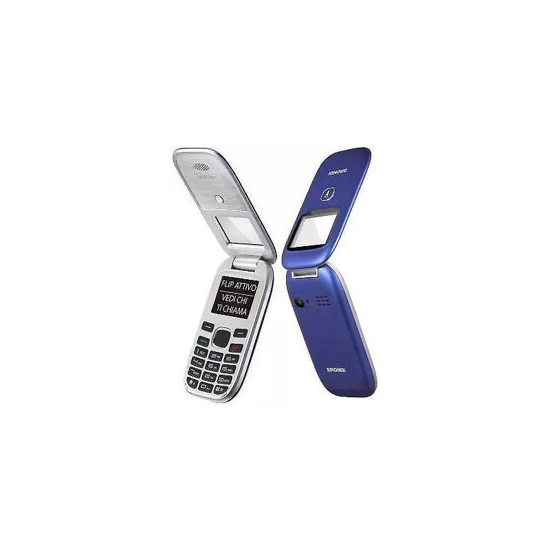 BRONDI WINDOW+ ITALIA BLU/VIOLA, Dual Sim, Display 1,77 Fotocamera 1.3mpx, Memoria Espandibile, Apertura a FLIP