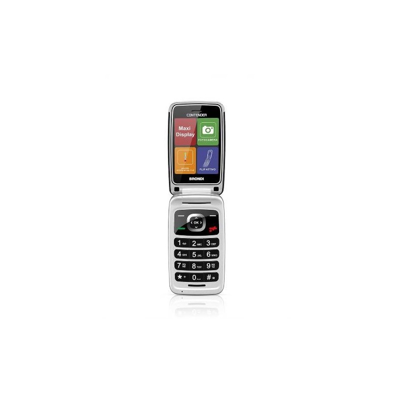 BRONDI CONTENDER ITALIA NERO, Apertura a Flip, Display 3 '' Quadri Band - Foto 1,3 Mpx, Bluetooth 2.1 - Dual SIM BRONDI CONTENDER ITALIA NERO, Apertura a Flip, Display 3 '' Quadri Band - Foto 1,3 Mpx, Bluetooth 2.1 - Dual SIM