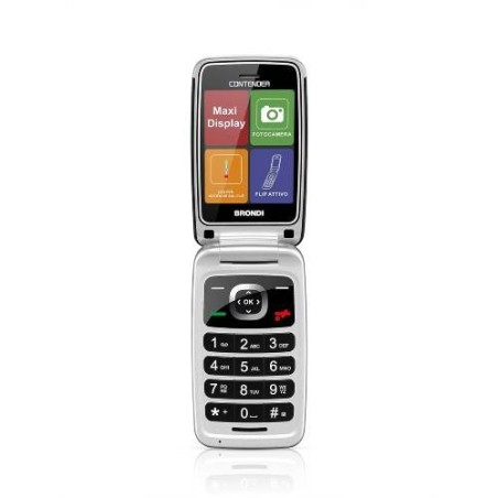 BRONDI CONTENDER ITALIA NERO, Apertura a Flip, Display 3 '' Quadri Band - Foto 1,3 Mpx, Bluetooth 2.1 - Dual SIM