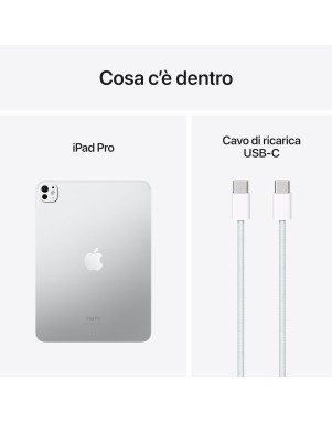 APPLE IPAD Pro M4 11 256GB Cellular WiFi con vetro standard  MVW23TY/A ITALIA Silver