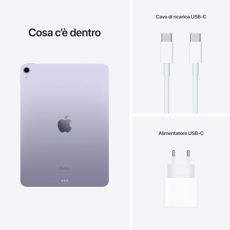 APPLE IPAD Air M1 5 Gen 10,9 64GB MME93TY/A Cellular WIFI ITALIA Purple