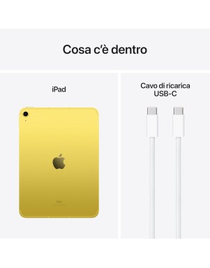 APPLE IPAD 10,9 64GB 10 Gen. MPQ6L3TY/A Cellular WiFi ITALIA Yellow (Con caricatore)