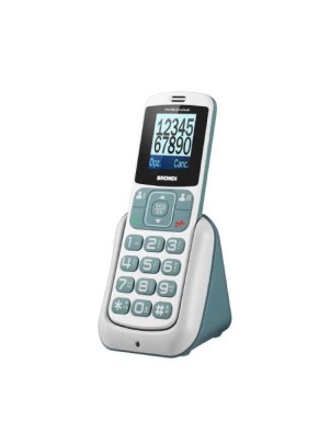 BRONDI AMICO HOME ITALIA BIANCO/GRIGIO per anziani TASTI GRANDI, Audio amplificato, Vivavoce, tasto SOS, Torcia, Dual Sim