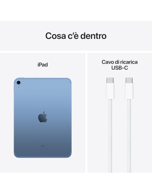 APPLE IPAD 10,9 64GB 10 Gen. MPQ13FD/A WiFi EU Blu (Con caricatore)