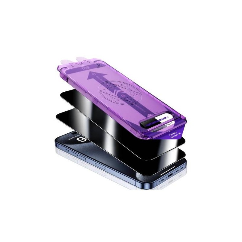 Pellicola Vetro Lucida Con Applicatore iPhone 15 Pro Max Box da 5pz