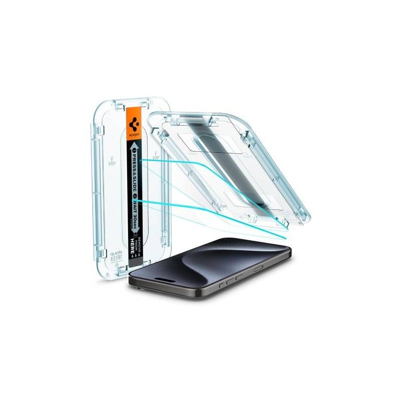 Pellicola Vetro Lucida Con Applicatore iPhone 15 Pro Box da 5pz