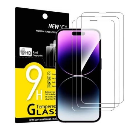 Pellicola Vetro Lucida Con Applicatore iPhone 14 Pro Max Box da 5pz