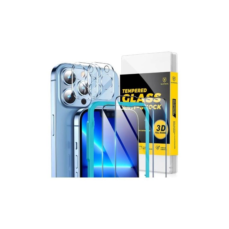 Pellicola Vetro Lucida Con Applicatore iPhone 13 Box da 5pz