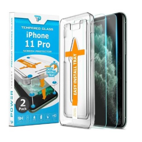 Pellicola Vetro Lucida Con Applicatore iPhone 11 Pro Box da 5pz