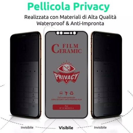 Pellicola Ceramic Lucida iPhone 12 PRO MAX Box 10pz