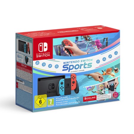 NINTENDO SWITCH 1.1 ROSSO/BLUE + SPORT + 12M NSO