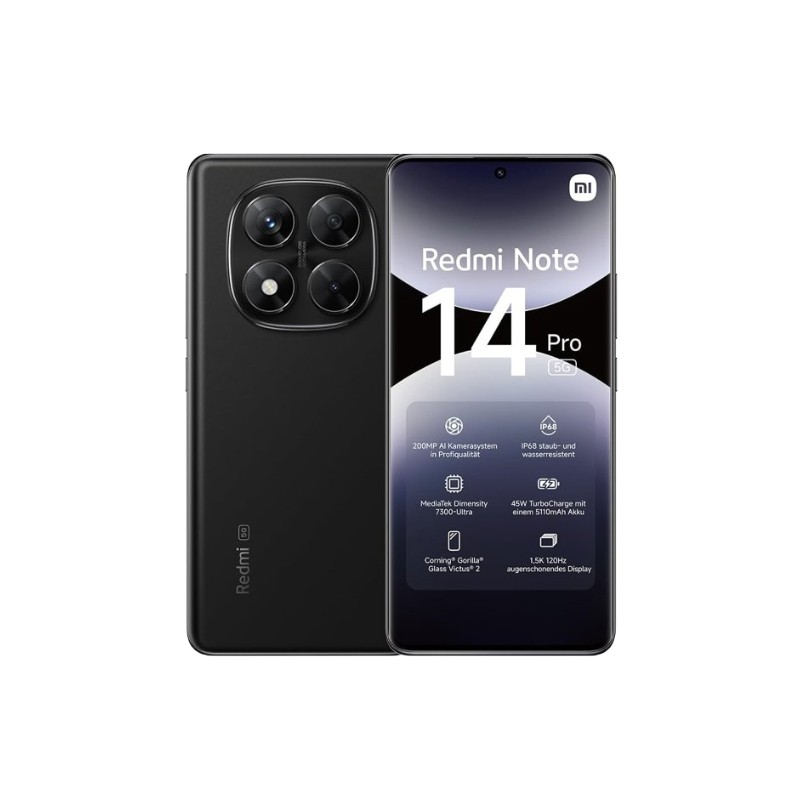 XIAOMI REDMI NOTE 14 Pro 5G 8GB/256GB ITA Black