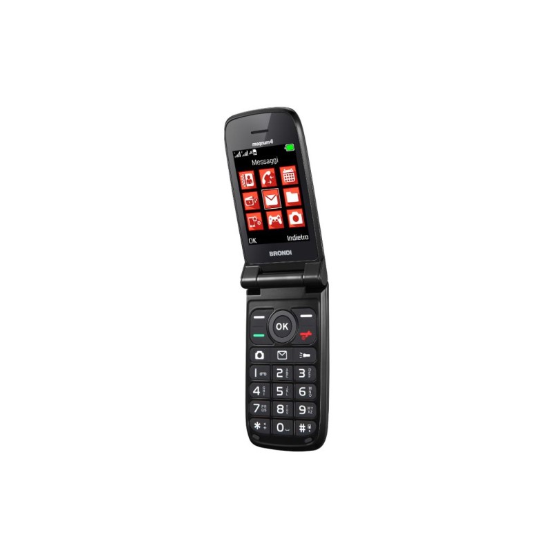 BRONDI MAGNUM 4 ITALIA NERO, Apertura a Flip, Display 3 '' Quadri Band - Foto 1,3 Mpx, Bluetooth 2.1 - Dual SIM