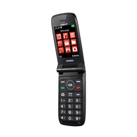 BRONDI MAGNUM 4 ITALIA NERO, Apertura a Flip, Display 3 '' Quadri Band - Foto 1,3 Mpx, Bluetooth 2.1 - Dual SIM