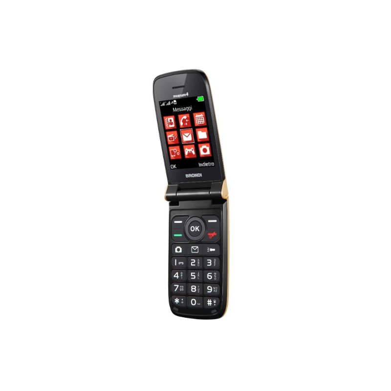 BRONDI MAGNUM 4 ITALIA GOLD, Apertura a Flip, Display 3 '' Quadri Band - Foto 1,3 Mpx, Bluetooth 2.1 - Dual SIM